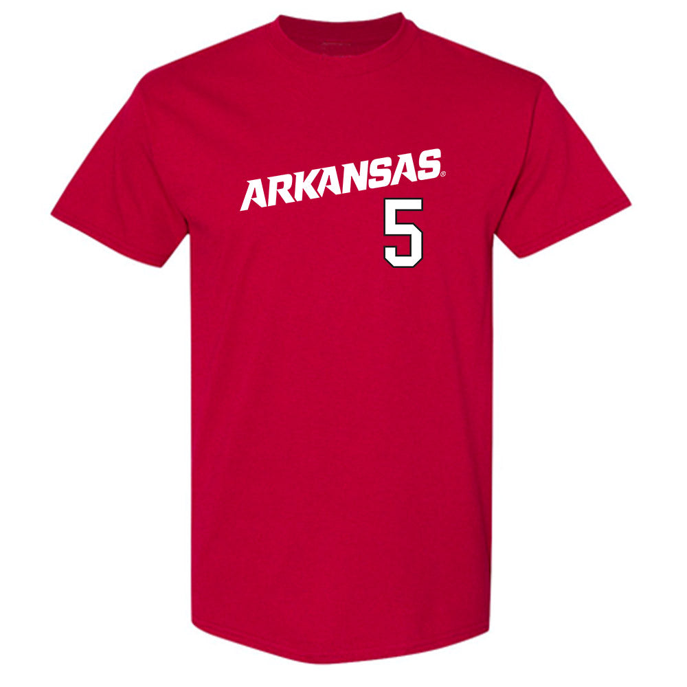 Arkansas - NCAA Baseball : TJ Pompey - Replica Shersey T-Shirt Replica Shersey-0