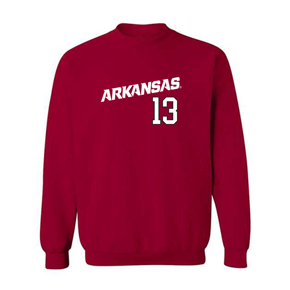 Arkansas - NCAA Baseball : Steele Eaves - Replica Shersey Crewneck Sweatshirt Replica Shersey-0