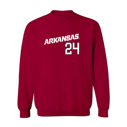 Arkansas - NCAA Baseball : Landon Schaefer - Replica Shersey Crewneck Sweatshirt Replica Shersey-0