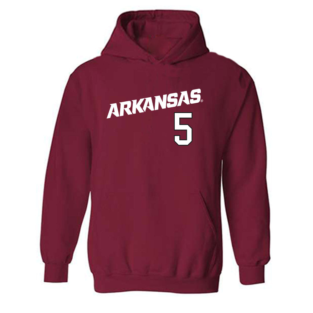 Arkansas - NCAA Baseball : TJ Pompey - Replica Shersey Hooded Sweatshirt Replica Shersey-0