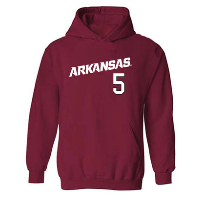 Arkansas - NCAA Baseball : TJ Pompey - Replica Shersey Hooded Sweatshirt Replica Shersey-0