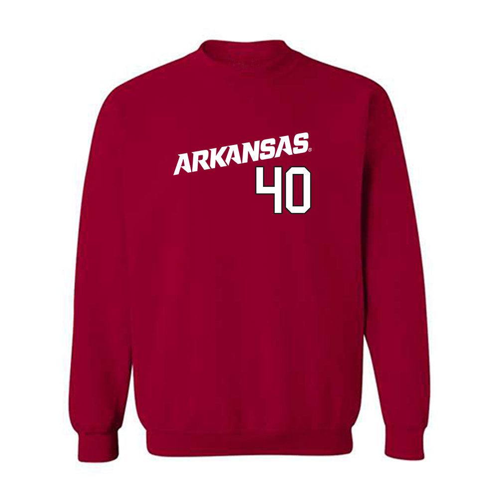 Arkansas - NCAA Baseball : James DeCremer - Replica Shersey Crewneck Sweatshirt Replica Shersey-0