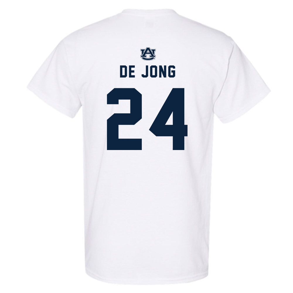 Auburn - NCAA Baseball : Justice de Jong - Replica Shersey T-Shirt-1