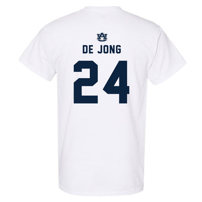 Auburn - NCAA Baseball : Justice de Jong - Replica Shersey T-Shirt-1