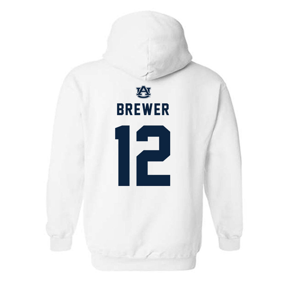 Auburn - NCAA Baseball : Garrett Brewer - Replica Shersey Hooded Sweatshirt-1