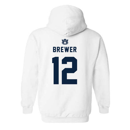 Auburn - NCAA Baseball : Garrett Brewer - Replica Shersey Hooded Sweatshirt-1
