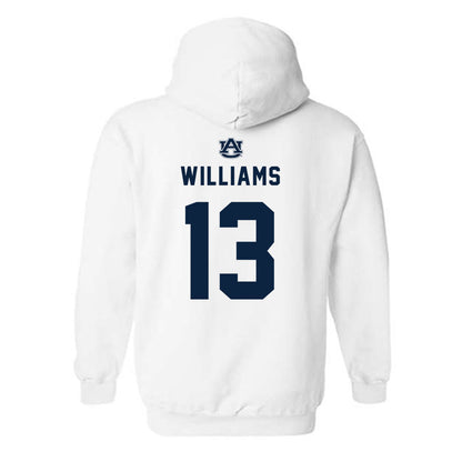Auburn - NCAA Men's Basketball : Corey Williams - Replica Shersey Hooded Sweatshirt-1