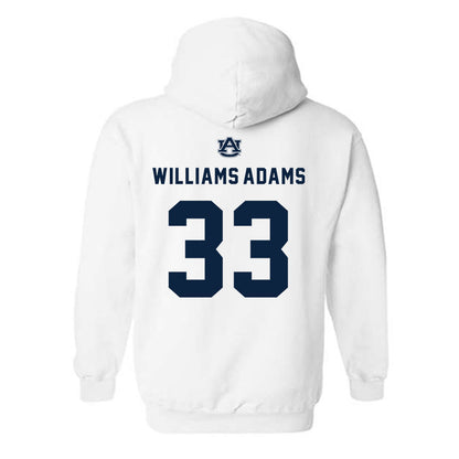 Auburn - NCAA Men's Basketball : Sebastian Williams-Adams - Replica Shersey Hooded Sweatshirt-1