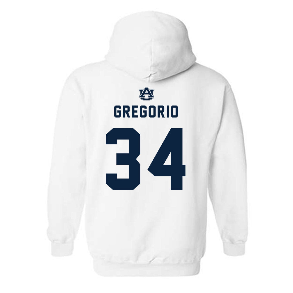 Auburn - NCAA Baseball : Logan Gregorio - Replica Shersey Hooded Sweatshirt-1