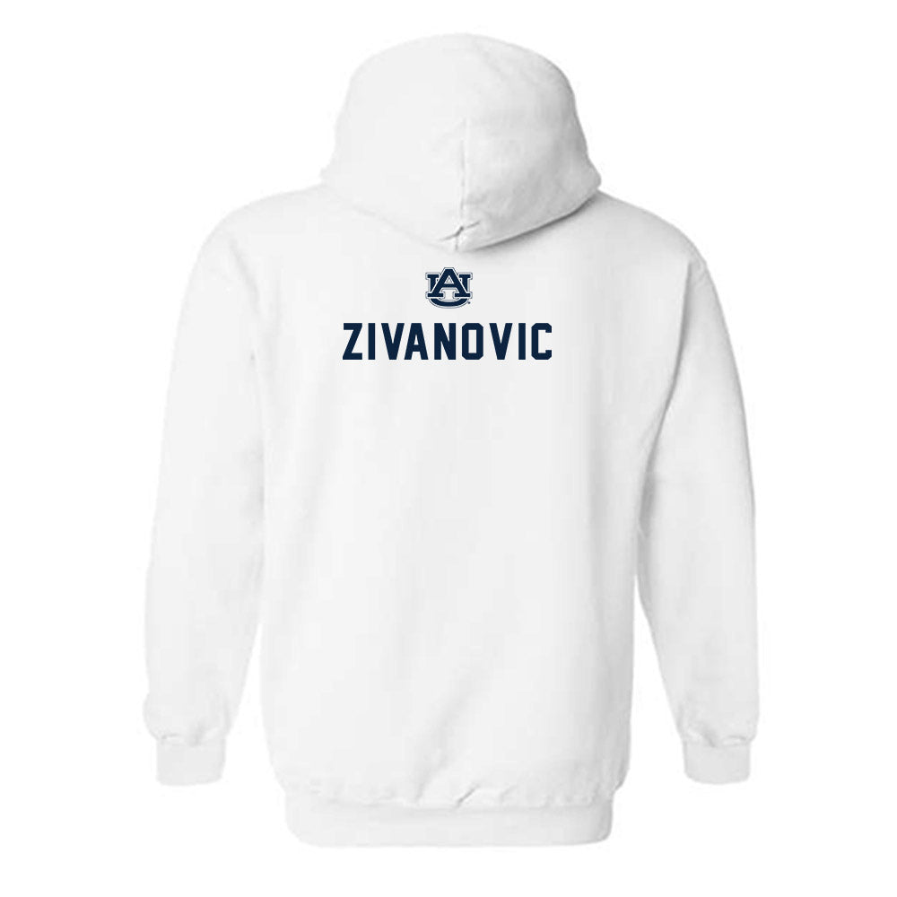 Auburn - NCAA Men's Swimming & Diving : Uros Zivanovic - Replica Shersey Hooded Sweatshirt-1