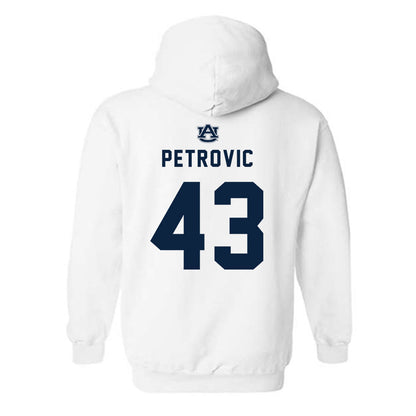 Auburn - NCAA Baseball : Alex Petrovic - Replica Shersey Hooded Sweatshirt