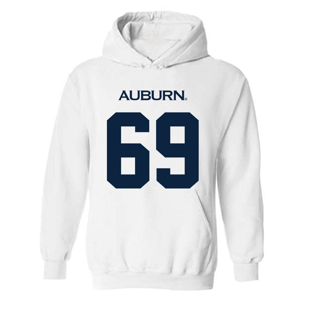 Auburn - NCAA Football : Jacob Strand - Replica Shersey Hooded Sweatshirt-0