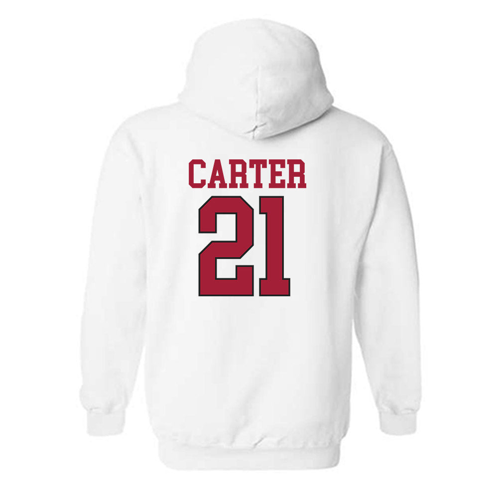 Arkansas - NCAA Softball : Ava Carter - Replica Shersey Hooded Sweatshirt-1