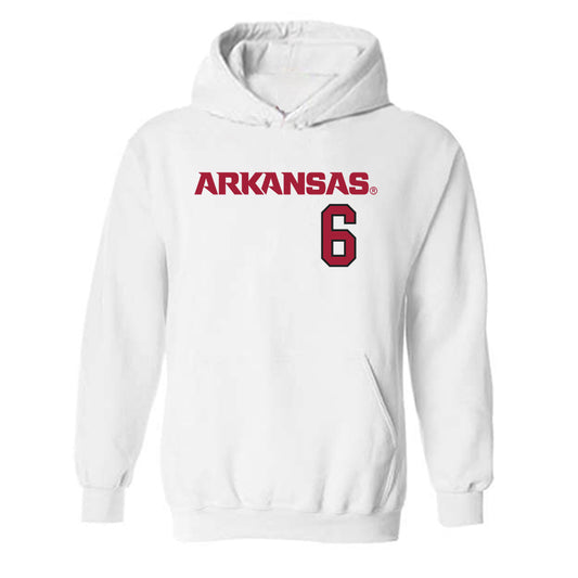 Arkansas - NCAA Softball : Ella McDowell - Replica Shersey Hooded Sweatshirt-0