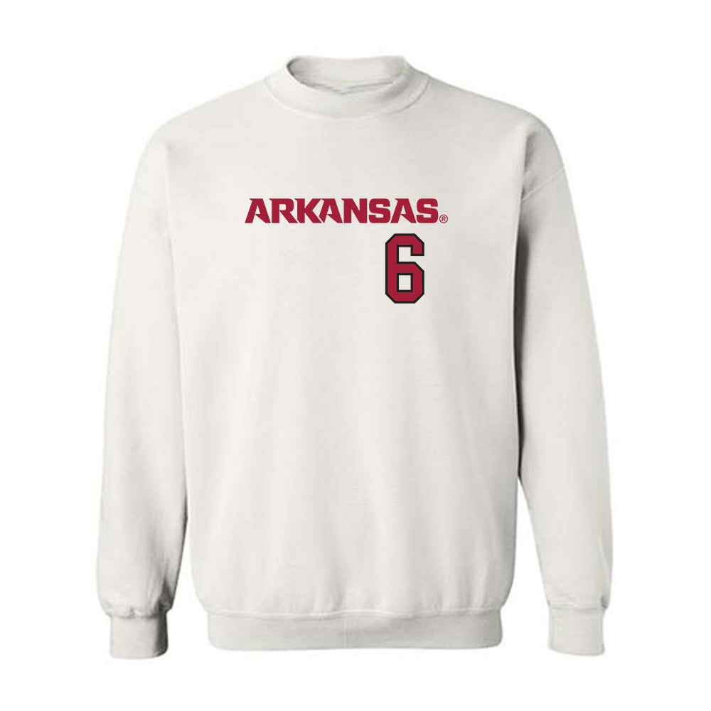 Arkansas - NCAA Softball : Ella McDowell - Replica Shersey Crewneck Sweatshirt-0