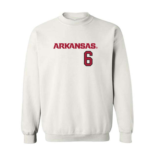Arkansas - NCAA Softball : Ella McDowell - Replica Shersey Crewneck Sweatshirt-0