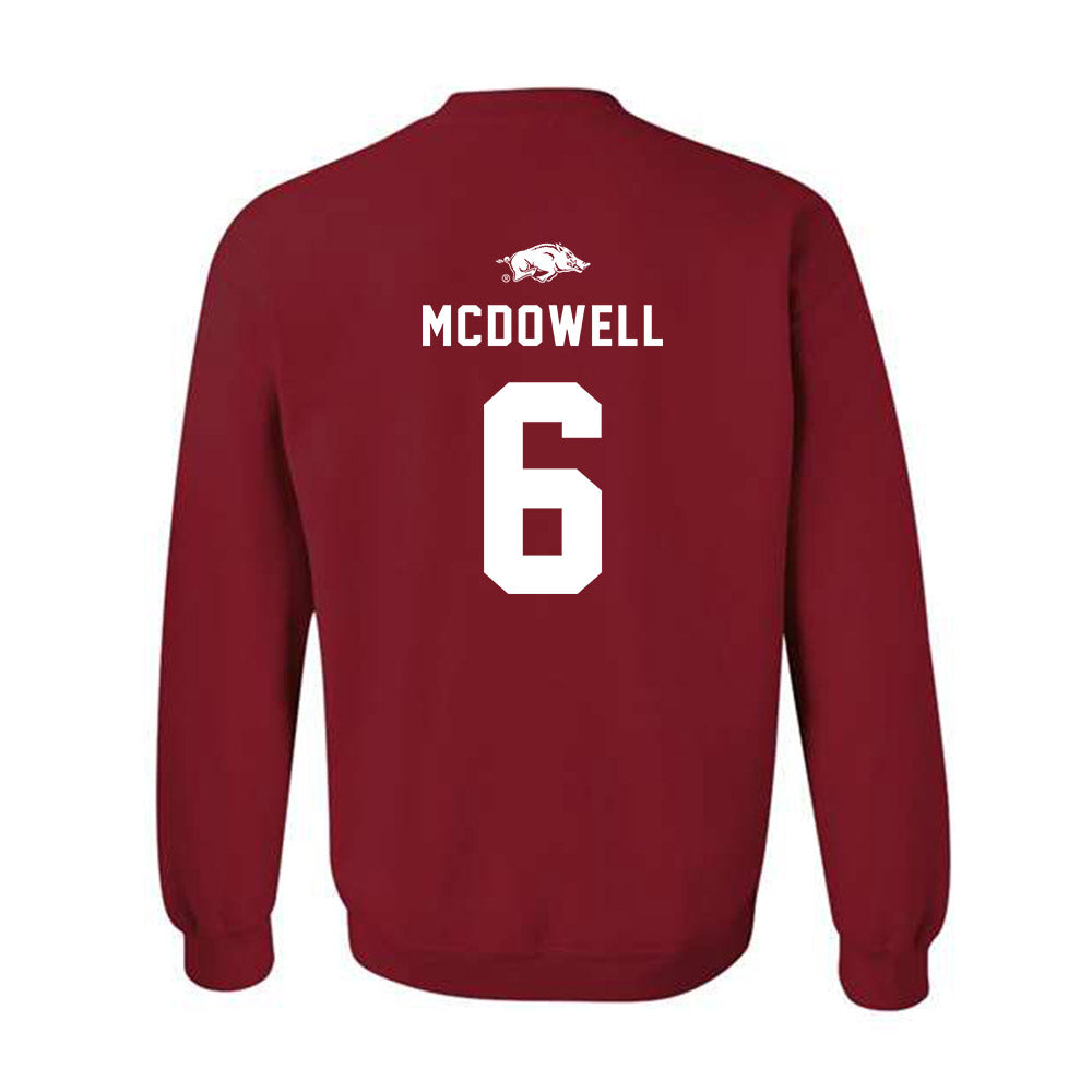 Arkansas - NCAA Softball : Ella McDowell - Replica Shersey Crewneck Sweatshirt-1