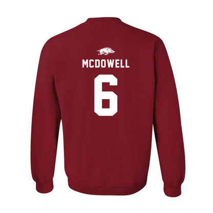 Arkansas - NCAA Softball : Ella McDowell - Replica Shersey Crewneck Sweatshirt-1