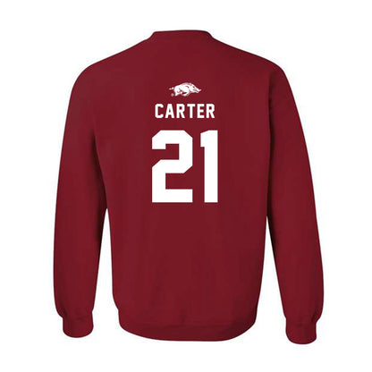 Arkansas - NCAA Softball : Ava Carter - Replica Shersey Crewneck Sweatshirt-1