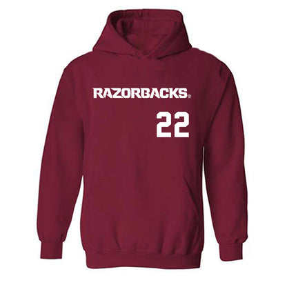 Arkansas - NCAA Softball : Dakota Kennedy - Replica Shersey Hooded Sweatshirt-0