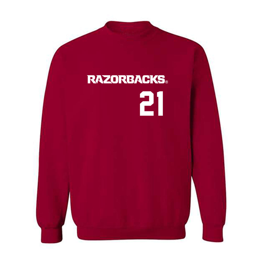 Arkansas - NCAA Softball : Ava Carter - Replica Shersey Crewneck Sweatshirt-0