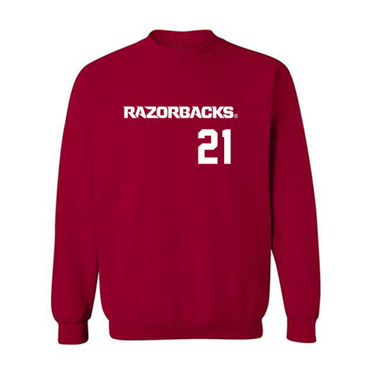 Arkansas - NCAA Softball : Ava Carter - Replica Shersey Crewneck Sweatshirt-0