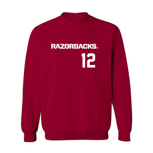 Arkansas - NCAA Softball : Payton Burnham - Replica Shersey Crewneck Sweatshirt-0