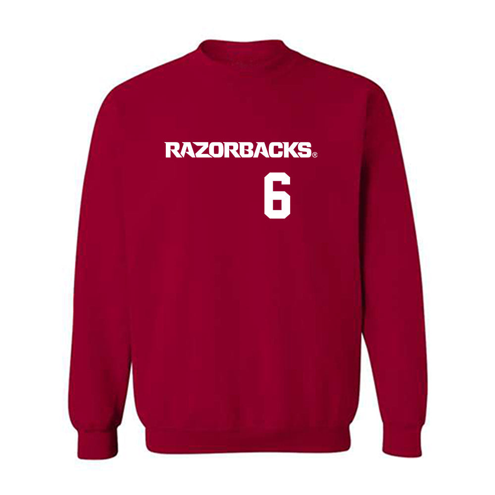 Arkansas - NCAA Softball : Ella McDowell - Replica Shersey Crewneck Sweatshirt-0