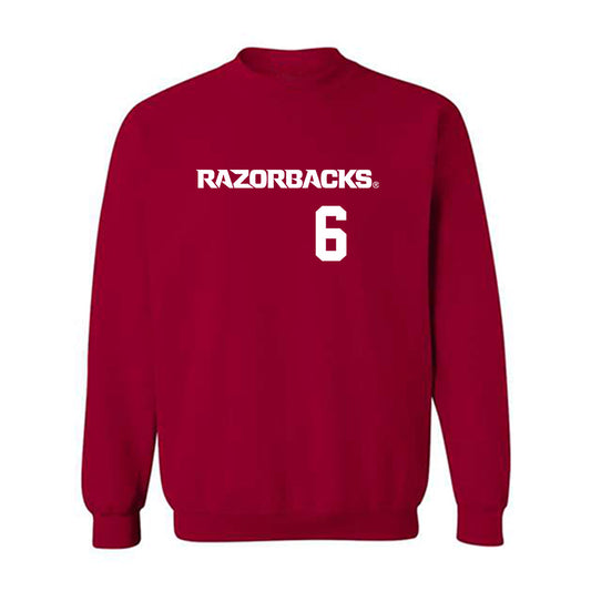 Arkansas - NCAA Softball : Ella McDowell - Replica Shersey Crewneck Sweatshirt-0
