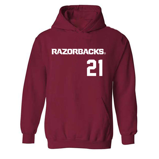 Arkansas - NCAA Softball : Ava Carter - Replica Shersey Hooded Sweatshirt-0