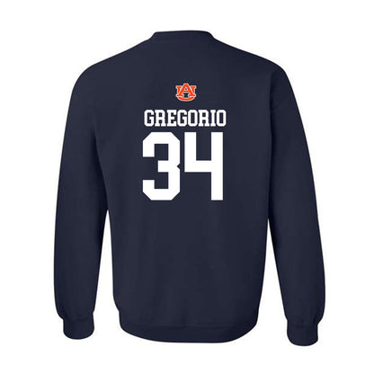 Auburn - NCAA Baseball : Logan Gregorio - Replica Shersey Crewneck Sweatshirt-1
