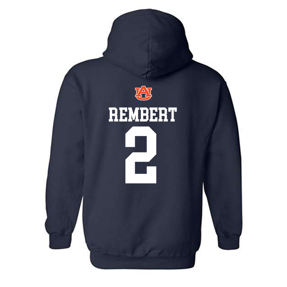 Auburn - NCAA Baseball : Chris Rembert - Replica Shersey Hooded Sweatshirt-1