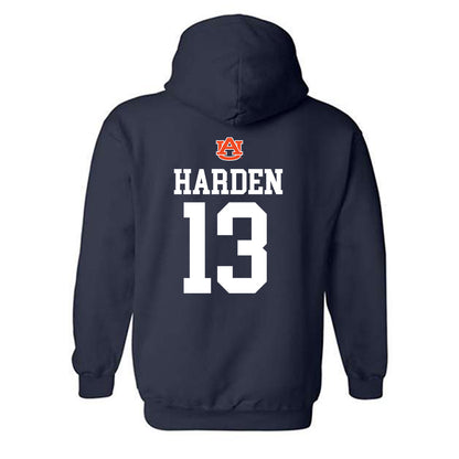 Auburn - NCAA Baseball : Ethan Harden - Replica Shersey Hooded Sweatshirt-1