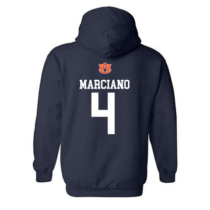 Auburn - NCAA Baseball : Jake Marciano - Replica Shersey Hooded Sweatshirt-1