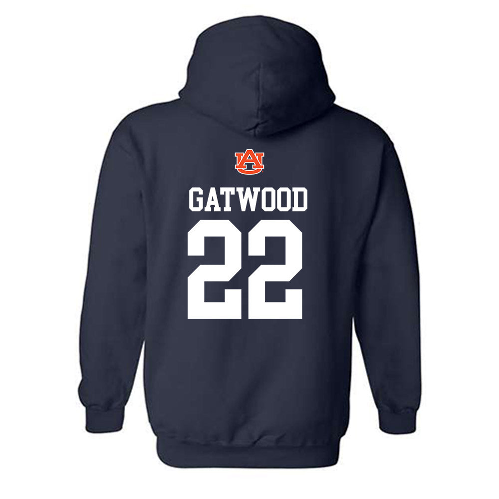 Auburn - NCAA Baseball : Connor Gatwood - Replica Shersey Hooded Sweatshirt-1