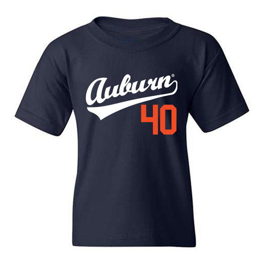 Auburn - NCAA Baseball : Wade Shelley - Replica Shersey Youth T-Shirt-0