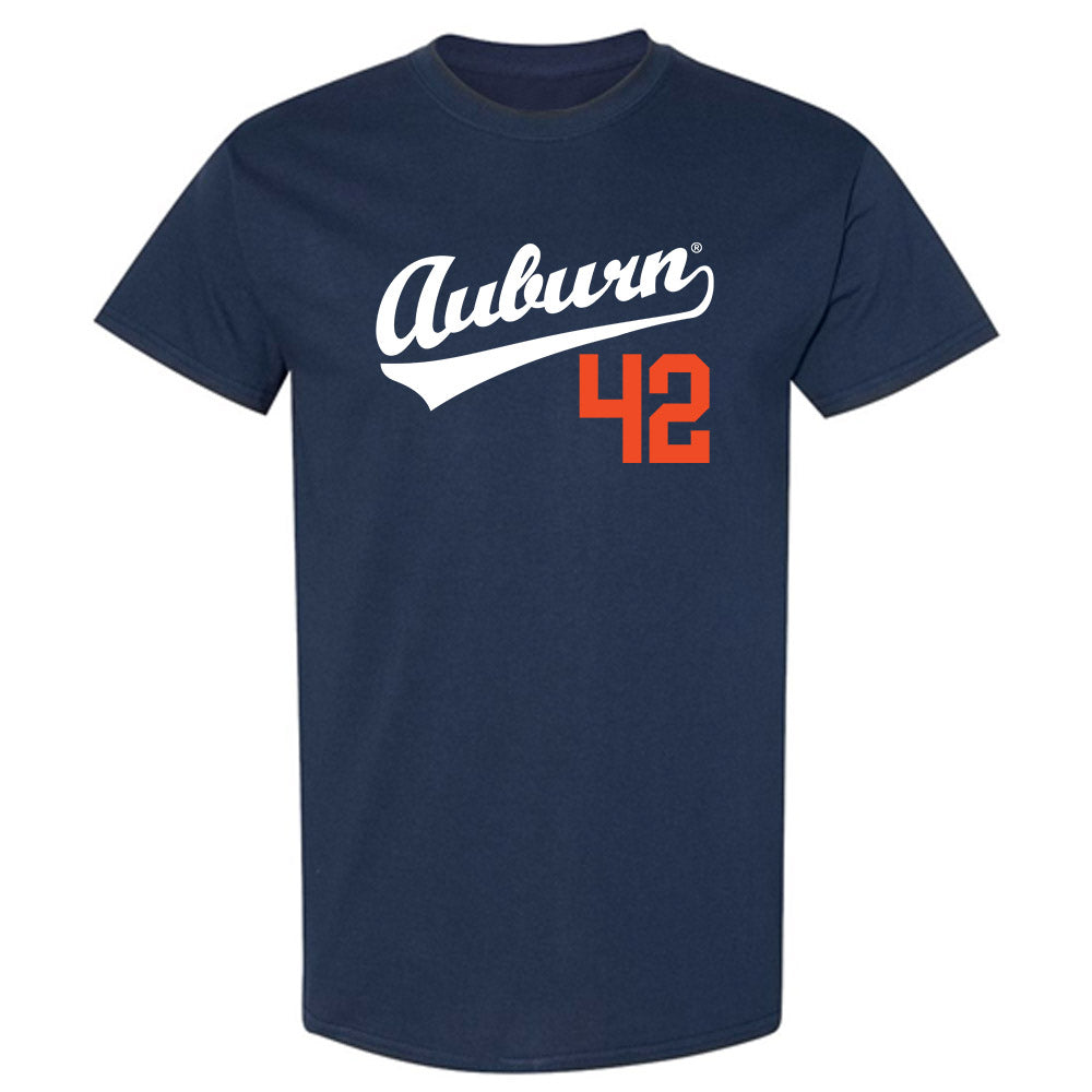 Auburn - NCAA Baseball : Abe Chancellor - Replica Shersey T-Shirt-0