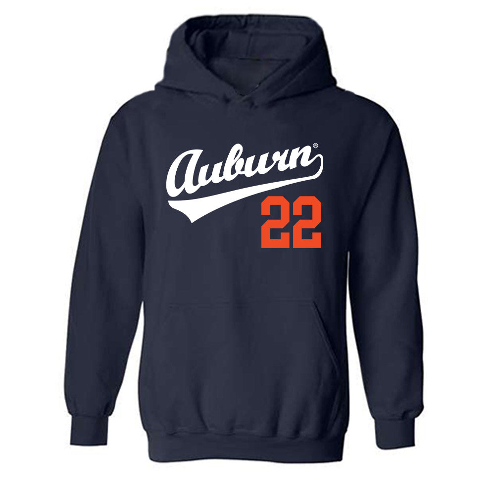 Auburn - NCAA Baseball : Connor Gatwood - Replica Shersey Hooded Sweatshirt-0
