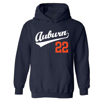 Auburn - NCAA Baseball : Connor Gatwood - Replica Shersey Hooded Sweatshirt-0