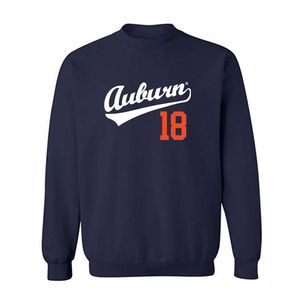 Auburn - NCAA Baseball : Ethin Bingaman - Replica Shersey Crewneck Sweatshirt-0
