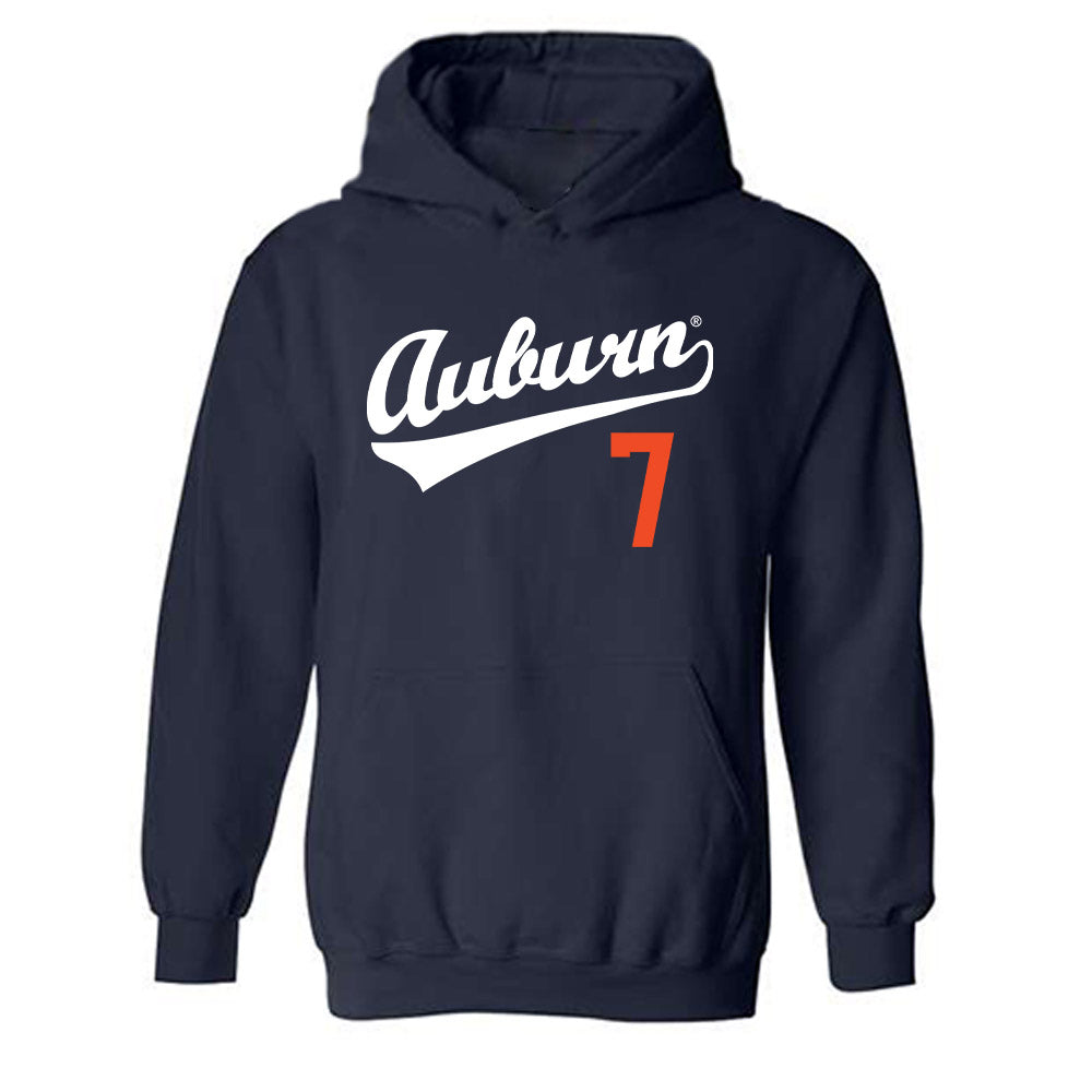 Auburn - NCAA Baseball : Todd Clay - Replica Shersey Hooded Sweatshirt-0