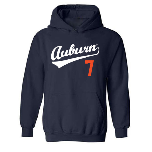 Auburn - NCAA Baseball : Todd Clay - Replica Shersey Hooded Sweatshirt-0