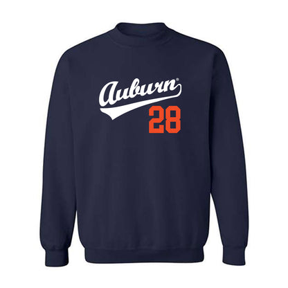 Auburn - NCAA Baseball : Carson Liedel - Replica Shersey Crewneck Sweatshirt-0