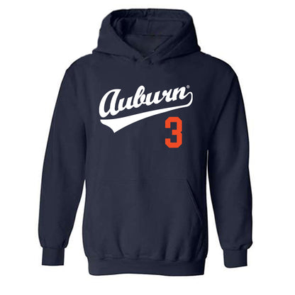 Auburn - NCAA Baseball : Chase Fralick - Replica Shersey Hooded Sweatshirt-0