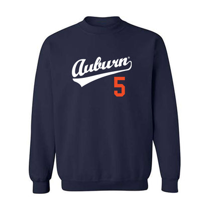 Auburn - NCAA Baseball : Bristol Carter - Replica Shersey Crewneck Sweatshirt-0