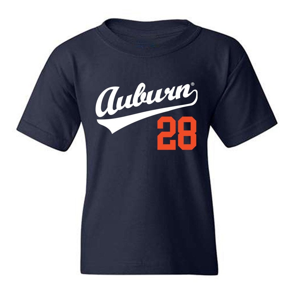 Auburn - NCAA Baseball : Carson Liedel - Replica Shersey Youth T-Shirt-0