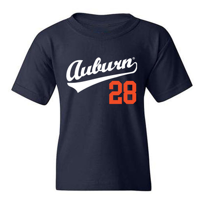 Auburn - NCAA Baseball : Carson Liedel - Replica Shersey Youth T-Shirt-0