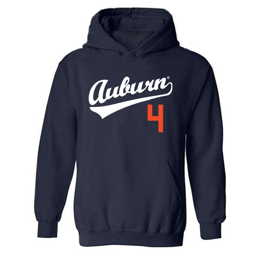 Auburn - NCAA Baseball : Jake Marciano - Replica Shersey Hooded Sweatshirt-0