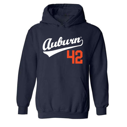 Auburn - NCAA Baseball : Abe Chancellor - Replica Shersey Hooded Sweatshirt-0