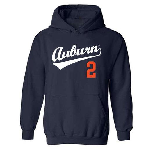 Auburn - NCAA Baseball : Chris Rembert - Replica Shersey Hooded Sweatshirt-0